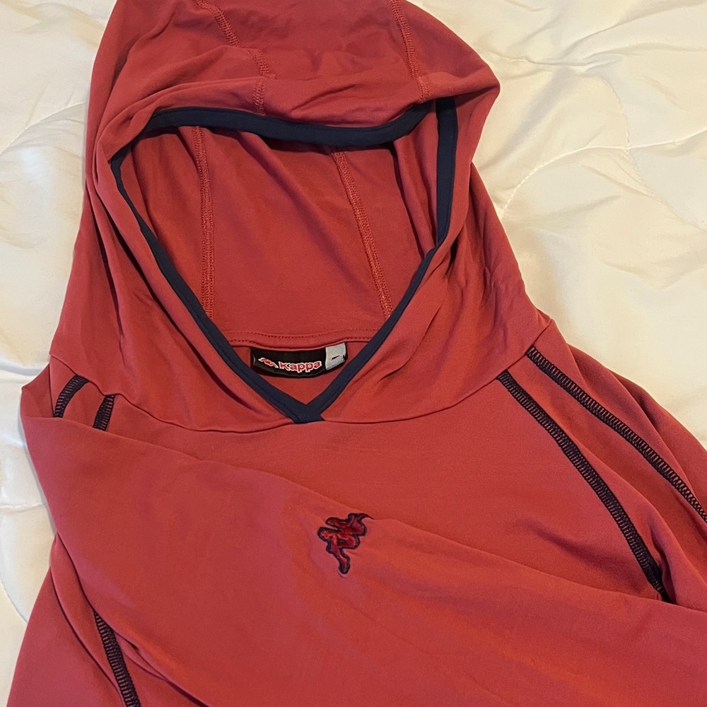 Kappa Red Hoodie with Black Accents